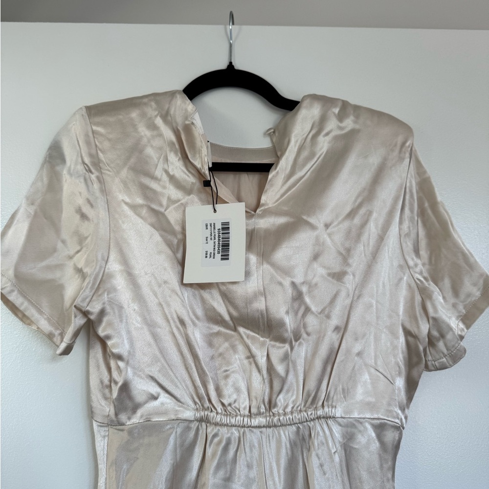 DISSH Cream Satin Maxi Dress - Picture 6 of 8
